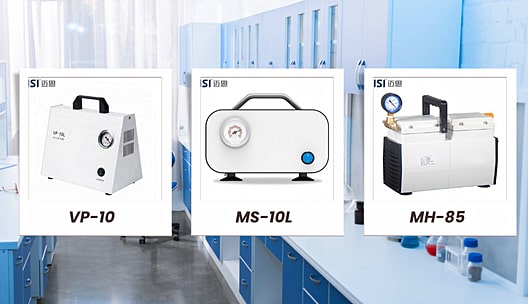 Various types of laboratory vacuum pumps